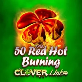 50 Red Hot Burning Clover Links slot icon by Novomatic, available at Wazamba Casino