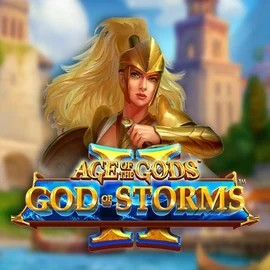 Official Slots logo: Age Of The Gods: God Of Storms 2 by Playtech at Wazamba Casino