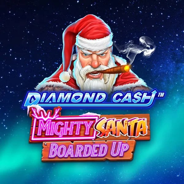 Diamond Cash Mighty Santa Boarded Up casino game by Greentube – featured logo at Wazamba Casino