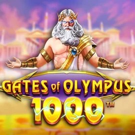 Gates of Olympus 1000 online game logo by Pragmatic Play on wazamba-online.com