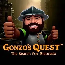 Gonzo's Quest slot logo by NetEnt at Wazamba Casino