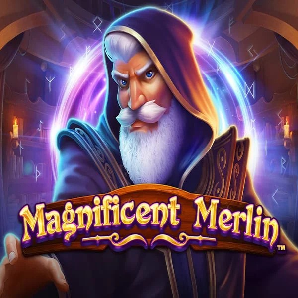 Magnificent Merlin slot logo by Greentube at Wazamba Casino
