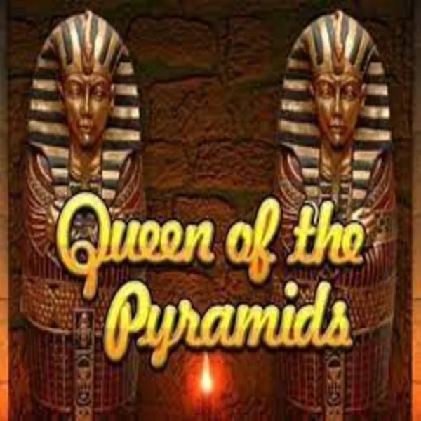 Queen of the Pyramids slot logo by Playtech at Wazamba Casino