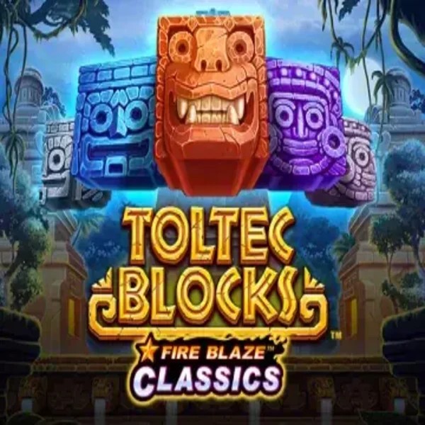 Fire Blaze: Toltec Blocks logo by Rarestone Gaming at Wazamba Casino