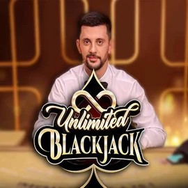 Unlimited Blackjack online game logo by Ezugi on wazamba-online.com